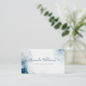 Navy Blue Modern Visitenkarte (Stehend Vorderseite)