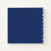 Navy Blue Modern Wedding Guest Book Notizblock (Rückseite)