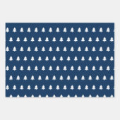 Navy Blue & Modern White Christmas Tree Geschenkpapier Set (Vorderseite 2)