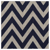 Navy Blue Modern Zickzack Large Scale Stoff (Muster)