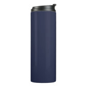 Navy Blue Moderner Minimalistischer Personalisiert Thermosbecher (Nach links gedreht)