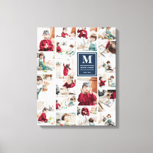 Navy Blue Monogram 19 Bilder FotoCollage