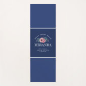 Navy Blue Monogram Best Mama jemals Personalisiert Yogamatte (Vorderseite)