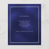 Navy blue monogram budget wedding Save the Date  Flyer (Hinten)