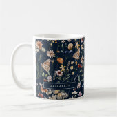 Navy Blue Monogram Floral Tasse (Links)