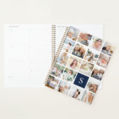 Navy Blue Monogram Foto Collage Planer (Anzeige)