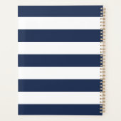 Navy Blue Monogram Foto Collage Planer (Rückseite)