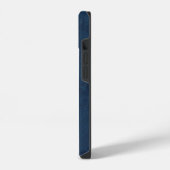 Navy Blue Monogram iPhone Hülle (Linke Seite)