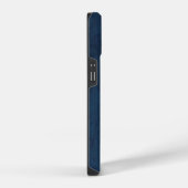 Navy Blue Monogram iPhone Hülle (Rechte Seite)