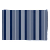 Navy Blue Monogram Modern Lines Contemporary Kissenbezug (Rückseite-Links)
