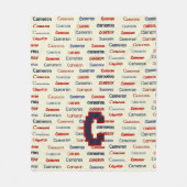 Navy Blue Monogram Name Geschenke für Kinderbetten Fleecedecke (Vorderseite)