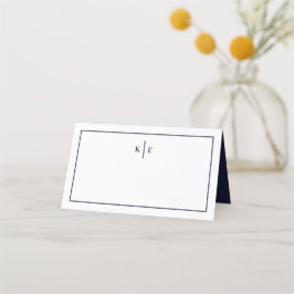 Navy Blue Monogram Table Platzkarte