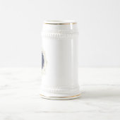 Navy Blue Monogram Trauzeugen Bierglas (Mittel)