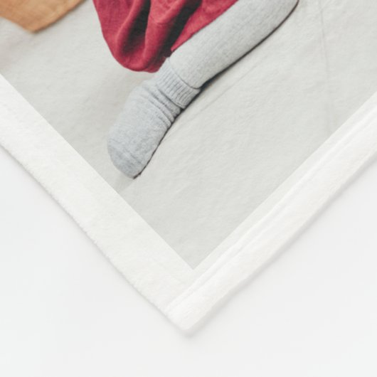 Navy Blue Monogramm 19 Bilder FotoCollage Fleecedecke (Ecke)