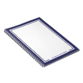 Navy-Blue Monogramm mit Namen Notizblock (Rechte Seite)