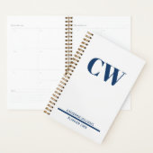 Navy-Blue Monogramm Personalisiert Planer (Anzeige)