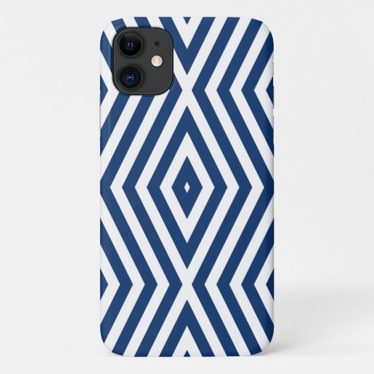 Navy Blue Moods Diamond Chevrons Case-Mate iPhone Hülle (Rückseite)