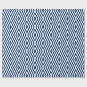 Navy Blue Moods Diamond Chevrons Geschenkpapier (Flach)