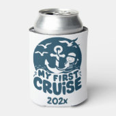 Navy Blue My First Cruise Custom Dosenkühler (Kanne Vorderseite)