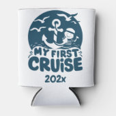 Navy Blue My First Cruise Custom Dosenkühler (Vorderseite)