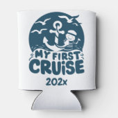 Navy Blue My First Cruise Custom Dosenkühler (Rückseite)