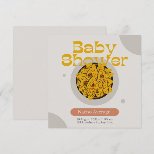 Navy Blue Nacho Average Brautparty Einladung (Vorne/Hinten)