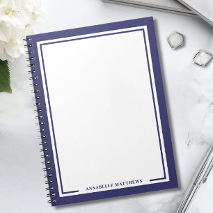 Navy-Blue Namensmonogramm Notizblock