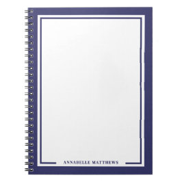 Navy-Blue Namensmonogramm Notizblock