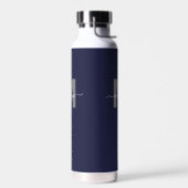 Navy-Blue Namensmonogramm Trinkflasche (Links)