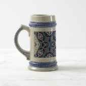 “Navy Blue Native Design” Bierglas (Links)