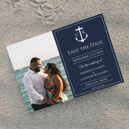 Navy Blue Naugram Foto Save the Date