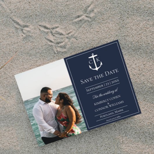 Navy Blue Naugram Foto Save the Date