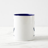 Navy Blue Nautic Anchor Boat Name Custom Zweifarbige Tasse (Mittel)