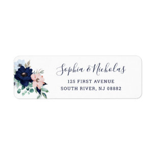 Navy Blue Nautic Floral