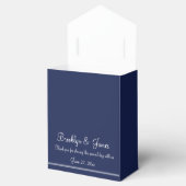 Navy Blue Nautic Gastgeschenk Hochzeit Box White Z Geschenkschachtel (Geöffnet)