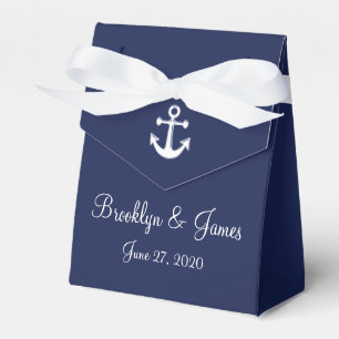Navy Blue Nautic Gastgeschenk Hochzeit Boxen mit A Geschenkschachtel