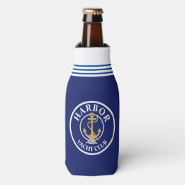 Navy Blue Nautic Mit Monogramm Bottle Cooler Flaschenkühler