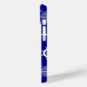 Navy Blue Nautic Pattern Case-Mate iPhone Hülle (Rückseite / Links)