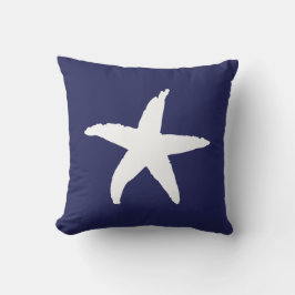 Navy Blue Nautic Sea Star Kissen