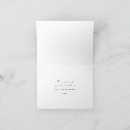 Navy Blue Nautical Anchor Hochzeit Danke Karten (Innenseite)