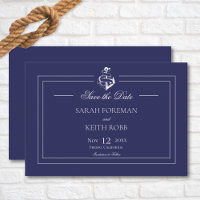 Navy Blue Nautical Anchor Hochzeit speichern das D