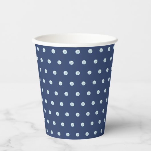 Navy Blue Nautical Bubble Boy Baby Dusche Pappbecher (Vorderseite)