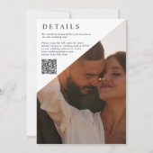 Navy Blue Nautical Monogram Wedding Foto QR Code Einladung (Rückseite)