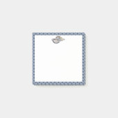 Navy Blue Nautical Ocean Muschel Post-it Klebezettel (Vorderseite)