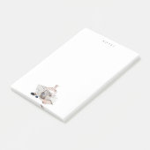 Navy Blue Nautical Ocean Muscheln in einer Flasche Post-it Klebezettel (angewinkelt)