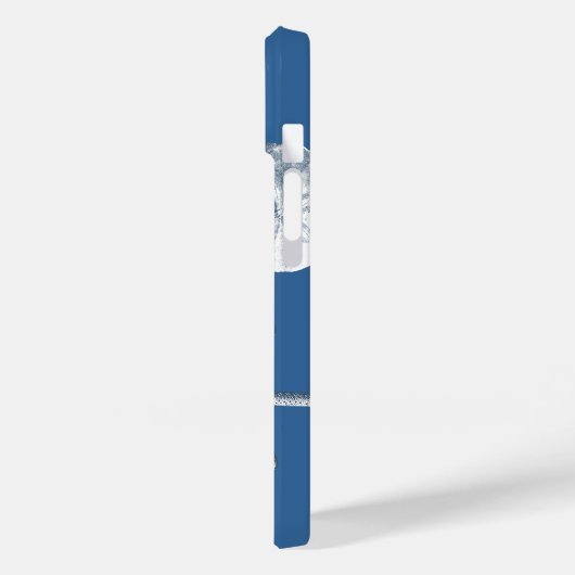 Navy Blue Nautical Seashells Case-Mate iPhone Hülle (Rückseite / Links)