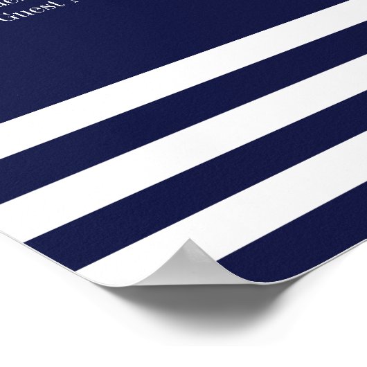 Navy Blue Nautical Seating Plan mit Anker Poster (Ecke)