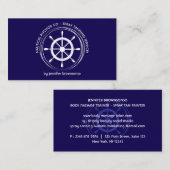 Navy Blue Nautical Visitenkarte (Vorne/Hinten)