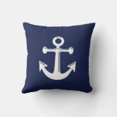 Navy Blue Nautical Wedlows Kissen (Rückseite)