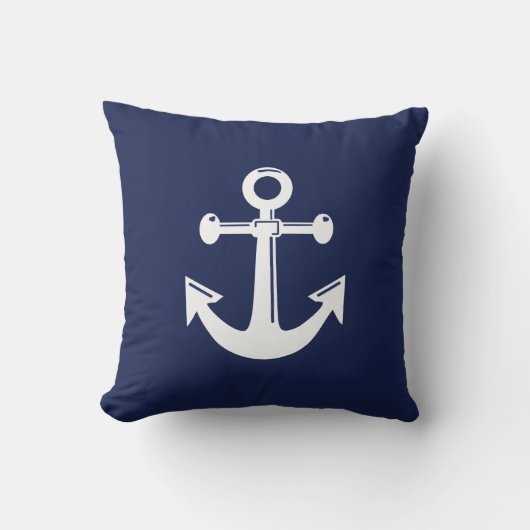 Navy Blue Nautical Wedlows Kissen (Vorderseite)